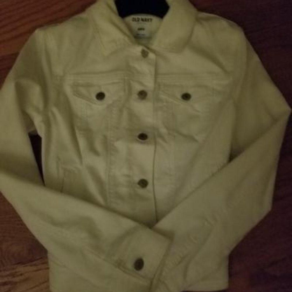 White jean jacket